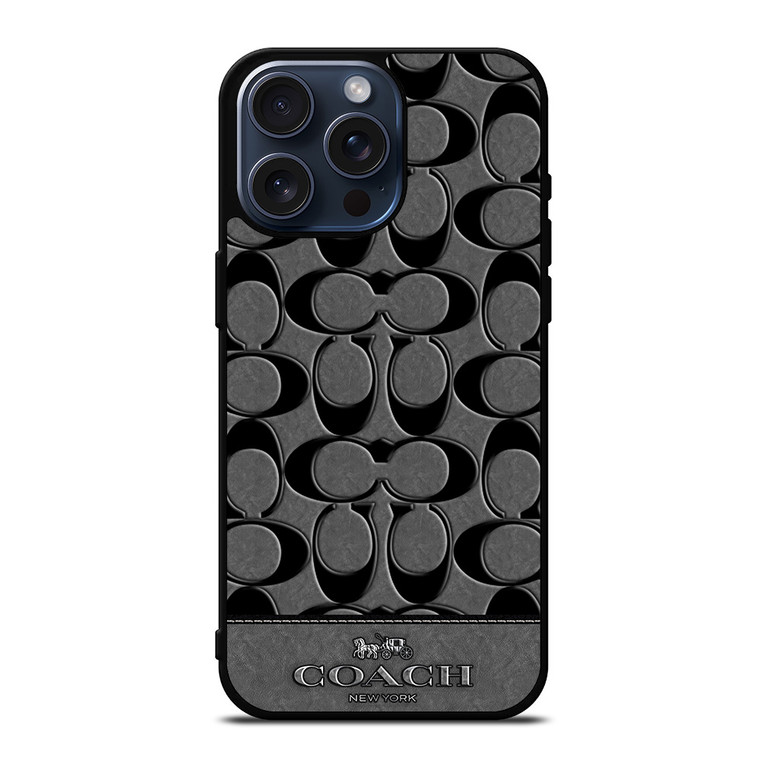COACH NEW YORK GREY iPhone 15 Pro Max Case Cover